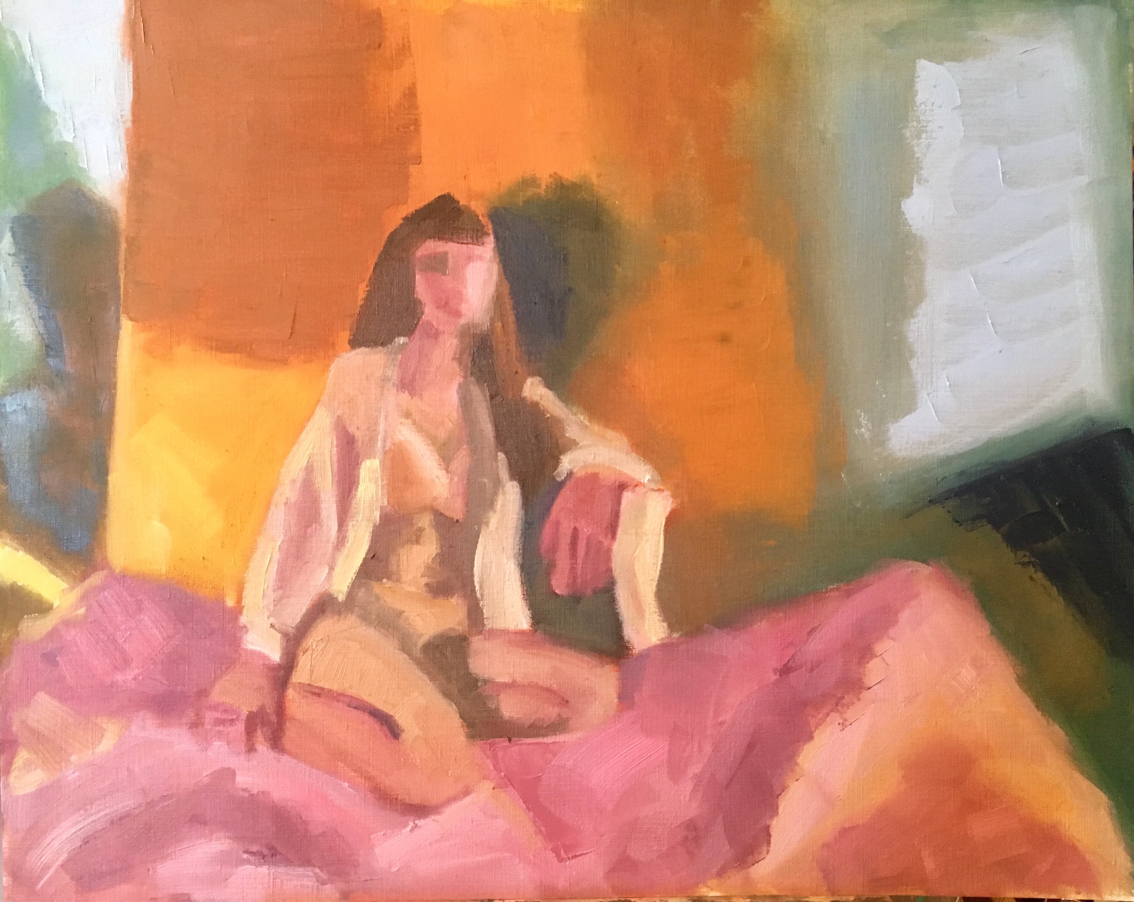 Fauve style female figure painting