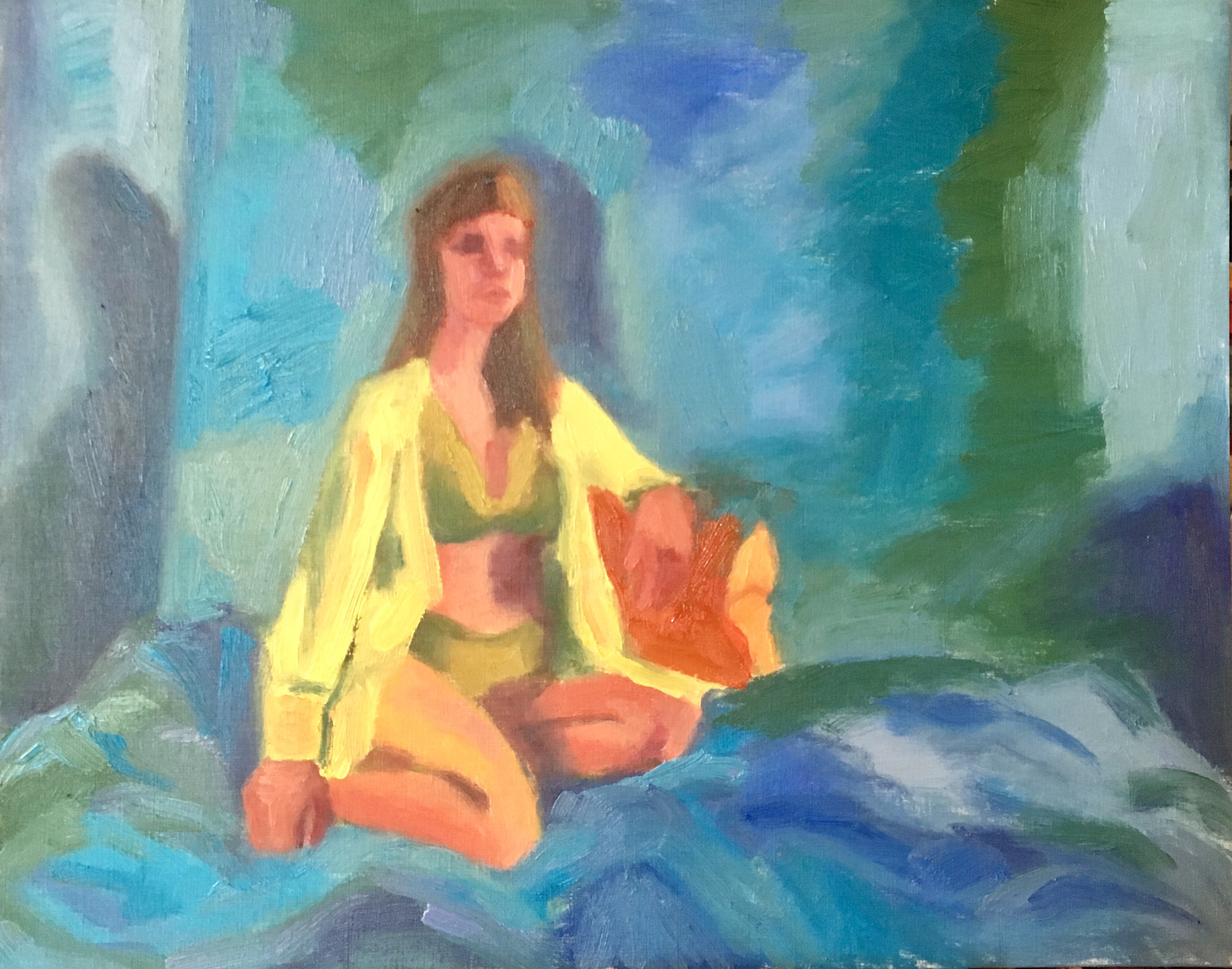 Fauve style female figure painting
