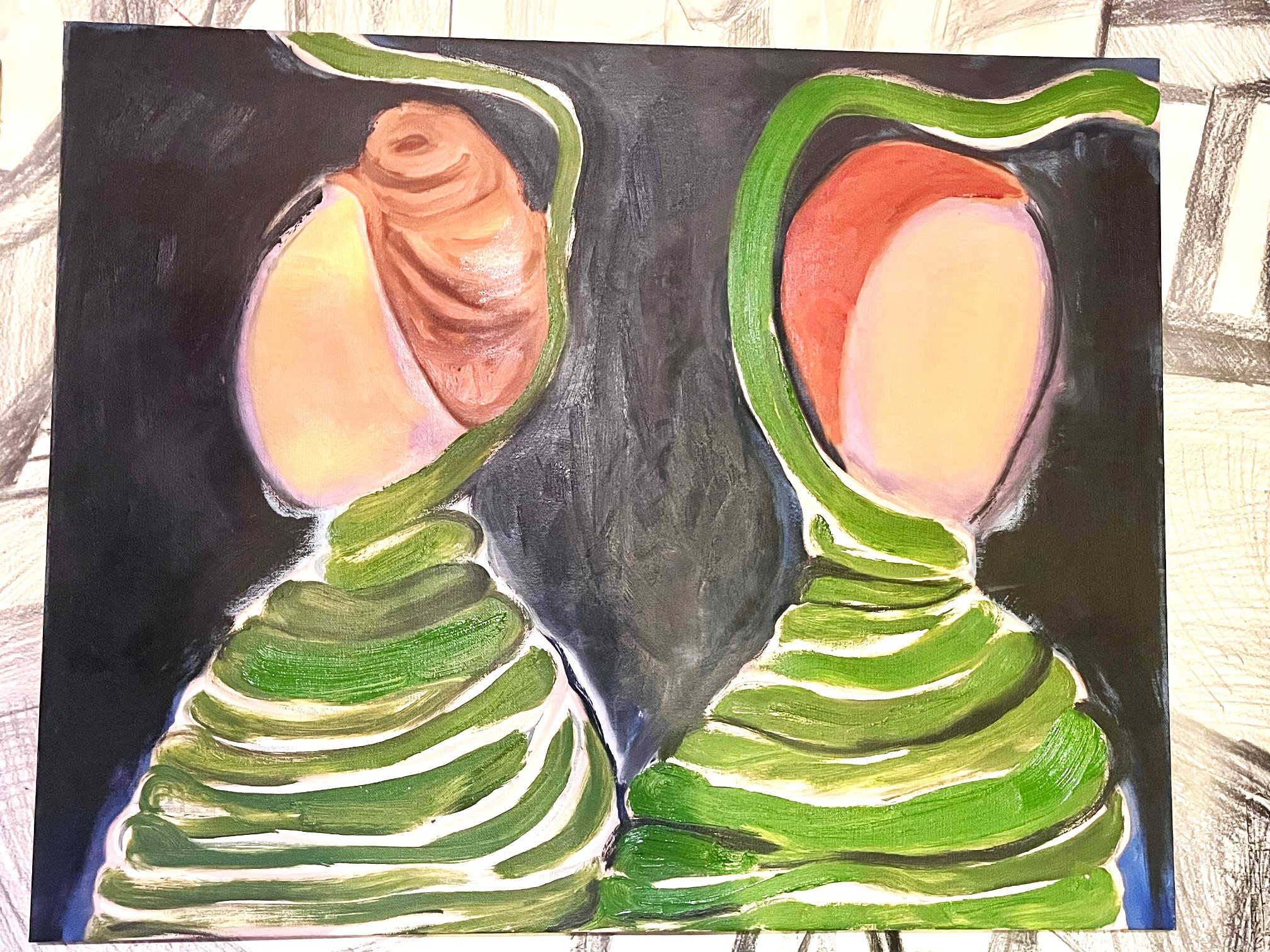 Fauve style female figure painting