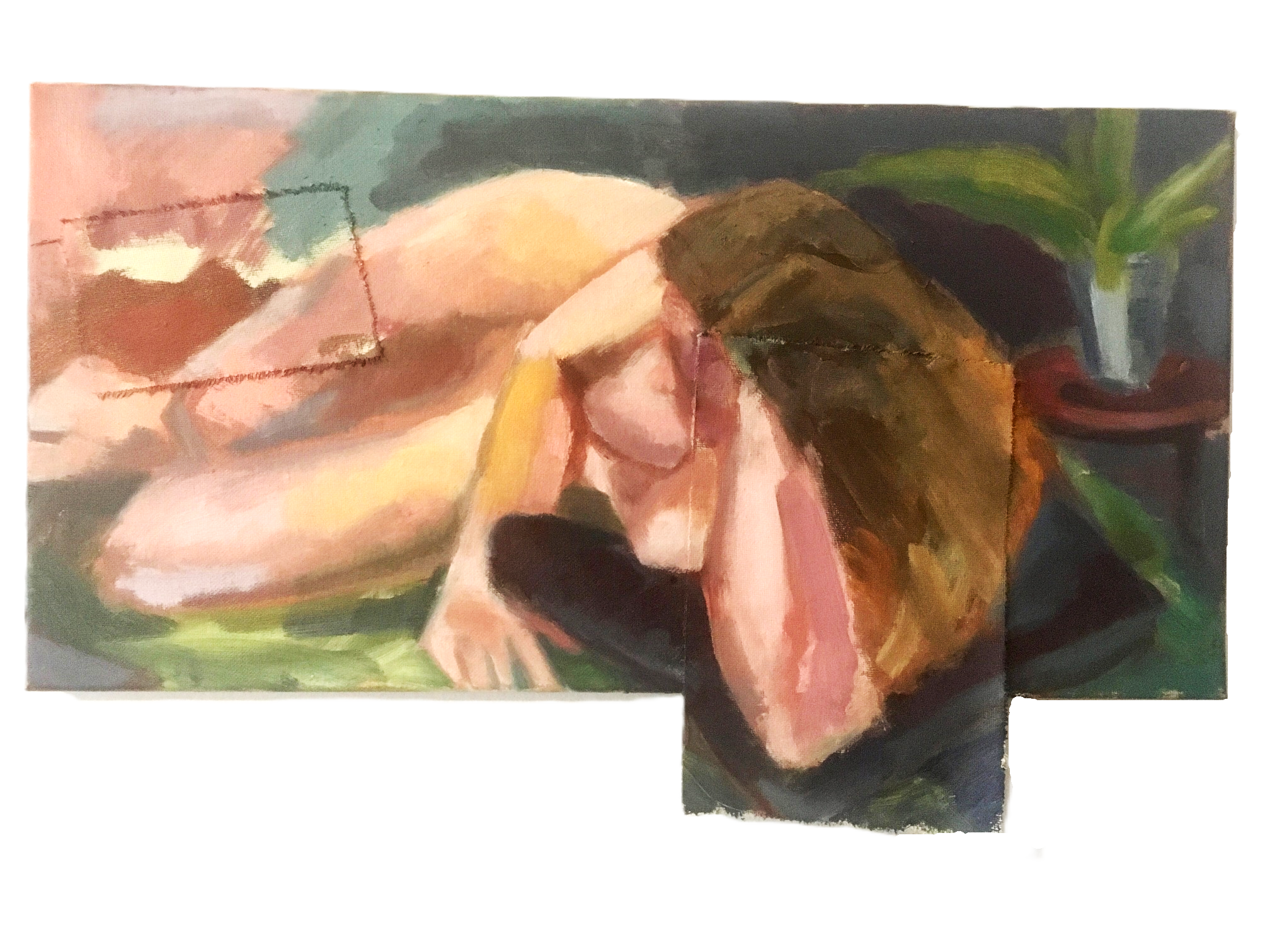 Colorful male portrait painting